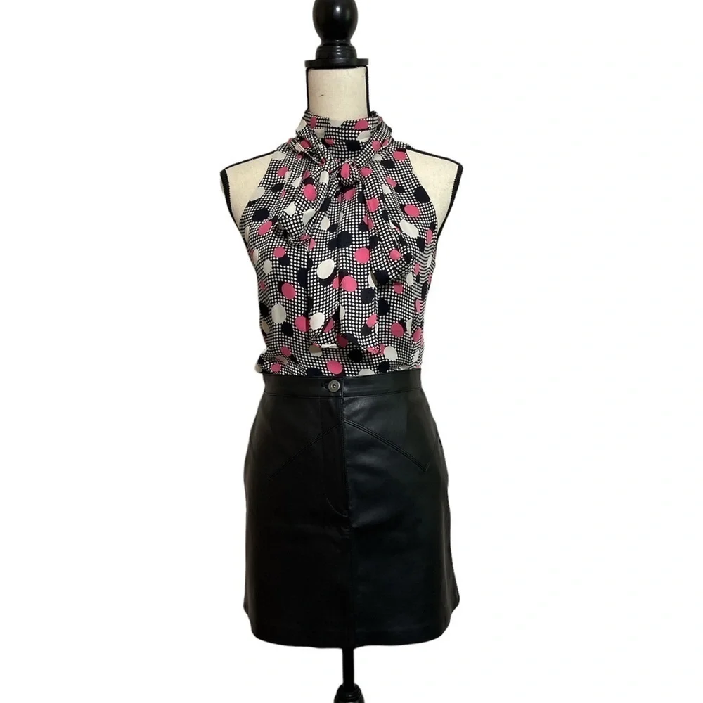 BB Dakota Keep Livin Vegan Faux Leather Mini Skirt in Black size 4 NWT